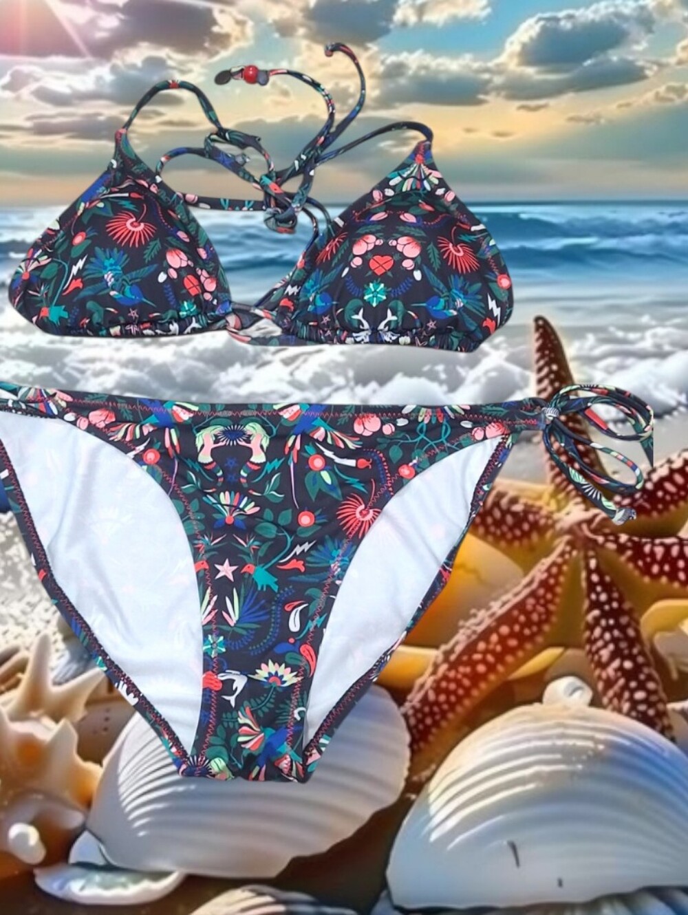 Bench Ladie's Floral Two-piece Bikini Set
